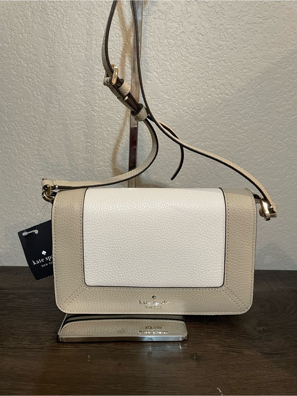 kate spade Two-Tone Cream and Light Beige Crossbody Bag